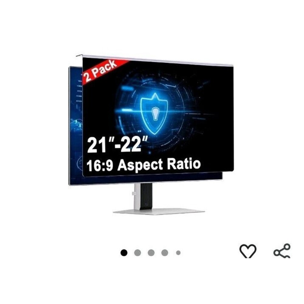 2pk 22" Hanging Privacy Screen Protector for Monitor Fits 21-22" Frameless